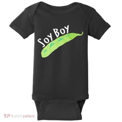 Funny Soy Boy Liberal Vegan Vegetarian Baby Bodysuit
