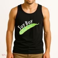 Funny Soy Boy Liberal Vegan Vegetarian Tank Top thumb 3