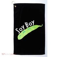Funny Soy Boy Liberal Vegan Vegetarian Golf Towel thumb 0