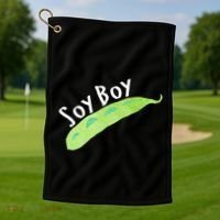 Funny Soy Boy Liberal Vegan Vegetarian Golf Towel thumb 1
