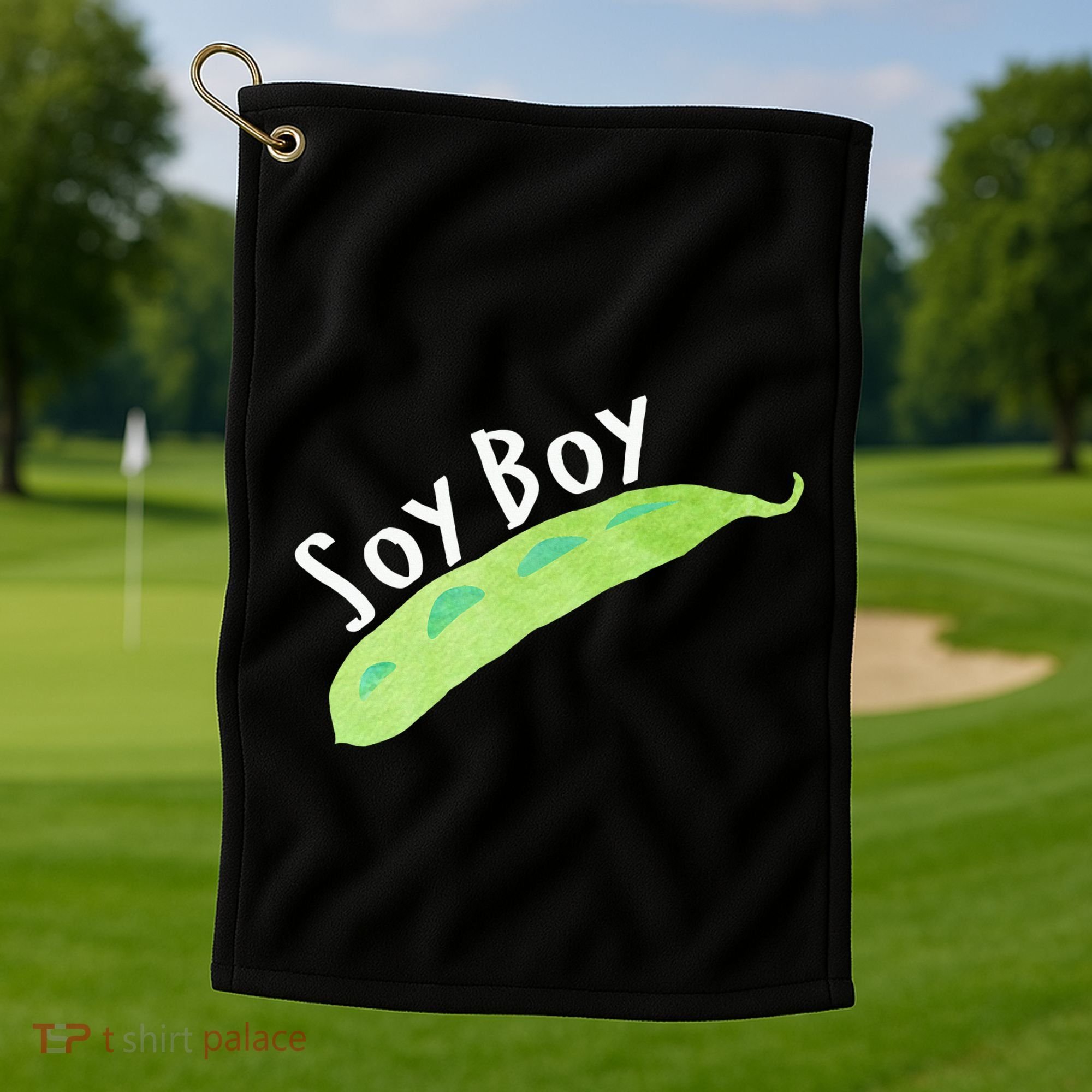 Funny Soy Boy Liberal Vegan Vegetarian Golf Towel