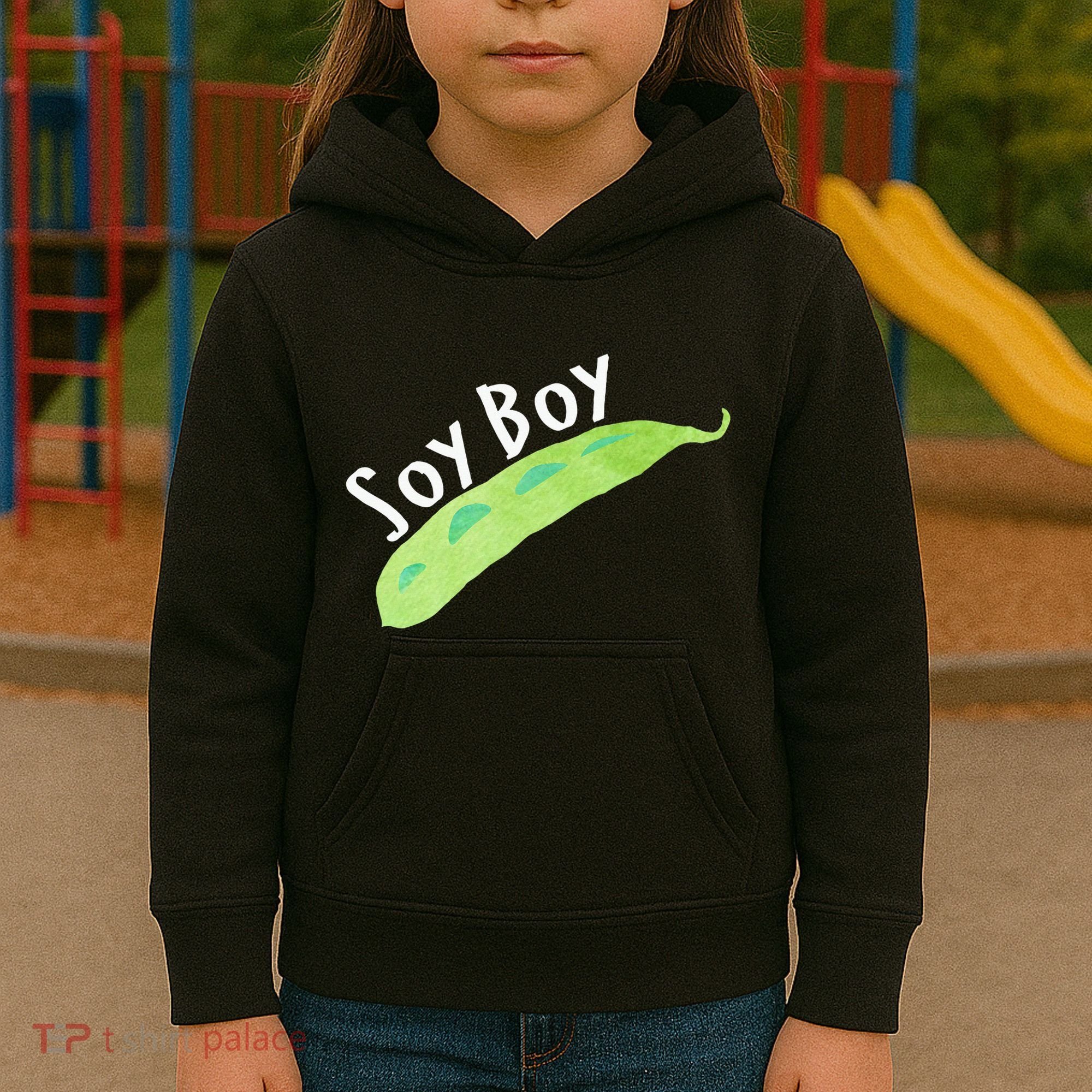 Funny Soy Boy Liberal Vegan Vegetarian Kids Hoodie
