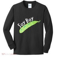 Funny Soy Boy Liberal Vegan Vegetarian Kids Long Sleeve Shirt thumb 0