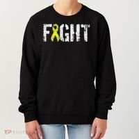 Fight Sarcoma Bone Cancer Awareness Yellow Ribbon Women's Sweatshirt thumb 0