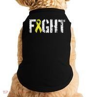 Fight Sarcoma Bone Cancer Awareness Yellow Ribbon Doggie Tank thumb 0