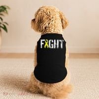 Fight Sarcoma Bone Cancer Awareness Yellow Ribbon Doggie Tank thumb 2