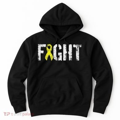 Fight Sarcoma Bone Cancer Awareness Yellow Ribbon Hoodie