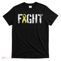Fight Sarcoma Bone Cancer Awareness Yellow Ribbon T-Shirt thumb 0