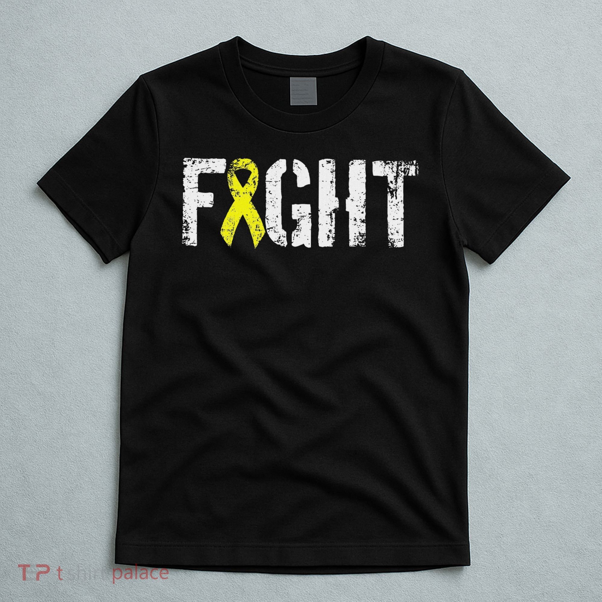 Fight Sarcoma Bone Cancer Awareness Yellow Ribbon T-Shirt