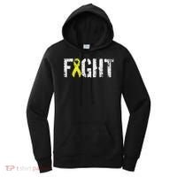 Fight Sarcoma Bone Cancer Awareness Yellow Ribbon Women's Hoodie thumb 0