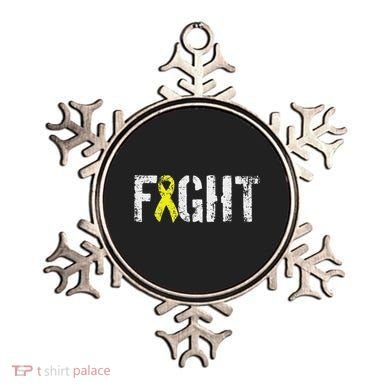 Fight Sarcoma Bone Cancer Awareness Yellow Ribbon Ornament