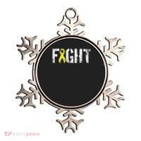 Fight Sarcoma Bone Cancer Awareness Yellow Ribbon Ornament thumb 0