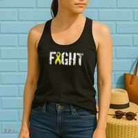 Fight Sarcoma Bone Cancer Awareness Yellow Ribbon Women's Tank Top thumb 2