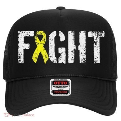 Fight Sarcoma Bone Cancer Awareness Yellow Ribbon Hat