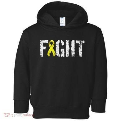 Fight Sarcoma Bone Cancer Awareness Yellow Ribbon Toddler Hoodie