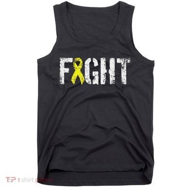 Fight Sarcoma Bone Cancer Awareness Yellow Ribbon Tank Top