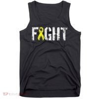 Fight Sarcoma Bone Cancer Awareness Yellow Ribbon Tank Top thumb 0