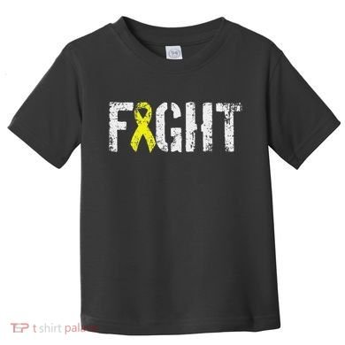 Fight Sarcoma Bone Cancer Awareness Yellow Ribbon Toddler T-Shirt