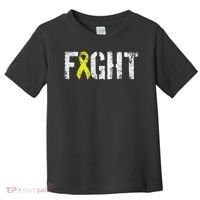Fight Sarcoma Bone Cancer Awareness Yellow Ribbon Toddler T-Shirt thumb 0