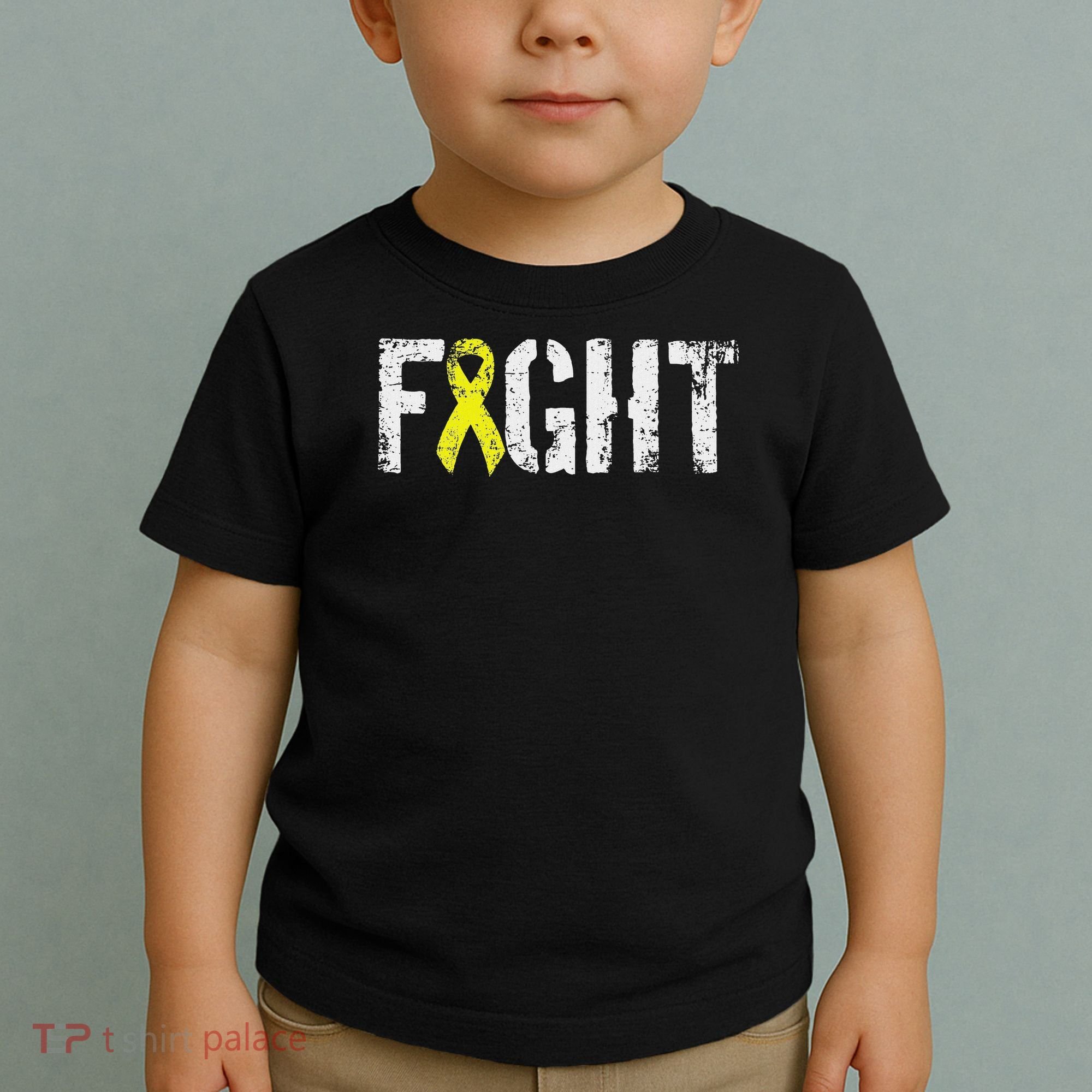Fight Sarcoma Bone Cancer Awareness Yellow Ribbon Toddler T-Shirt