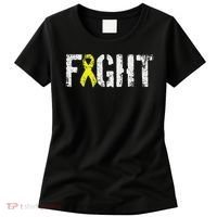 Fight Sarcoma Bone Cancer Awareness Yellow Ribbon Women's T-Shirt thumb 0