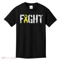 Fight Sarcoma Bone Cancer Awareness Yellow Ribbon Kids T-Shirt thumb 0
