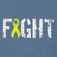 Fight Sarcoma Bone Cancer Awareness Yellow Ribbon Garment-Dyed Sweatshirt thumb 2