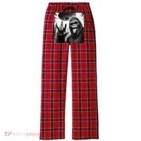 Funny Sasquatch Bigfoot Rock On Selfie With Ufo Alien Women's Flannel Plaid Pajama Pants thumb 0