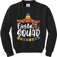 Fiesta Squad Bridesmaid Mexican Fiesta Cinco De Mayo Fiesta Party Kids Sweatshirt thumb 0
