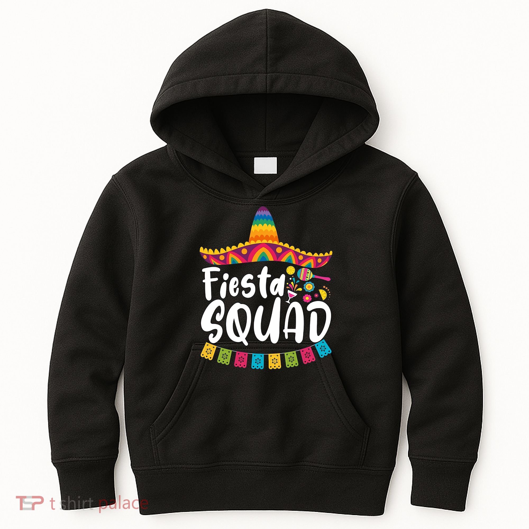 Fiesta Squad Bridesmaid Mexican Fiesta Cinco De Mayo Fiesta Party Kids Hoodie