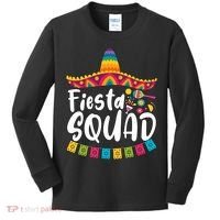 Fiesta Squad Bridesmaid Mexican Fiesta Cinco De Mayo Fiesta Party Kids Long Sleeve Shirt thumb 0