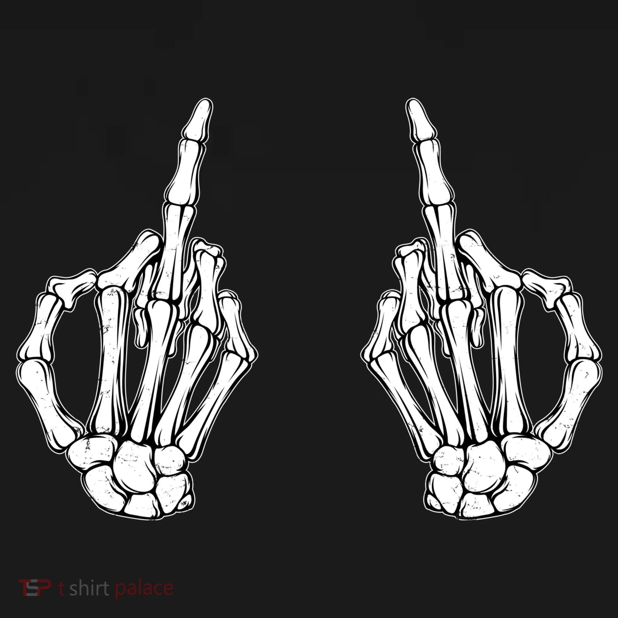 Funny Skeleton Bones Middle Finger Hands Bucket Hat
