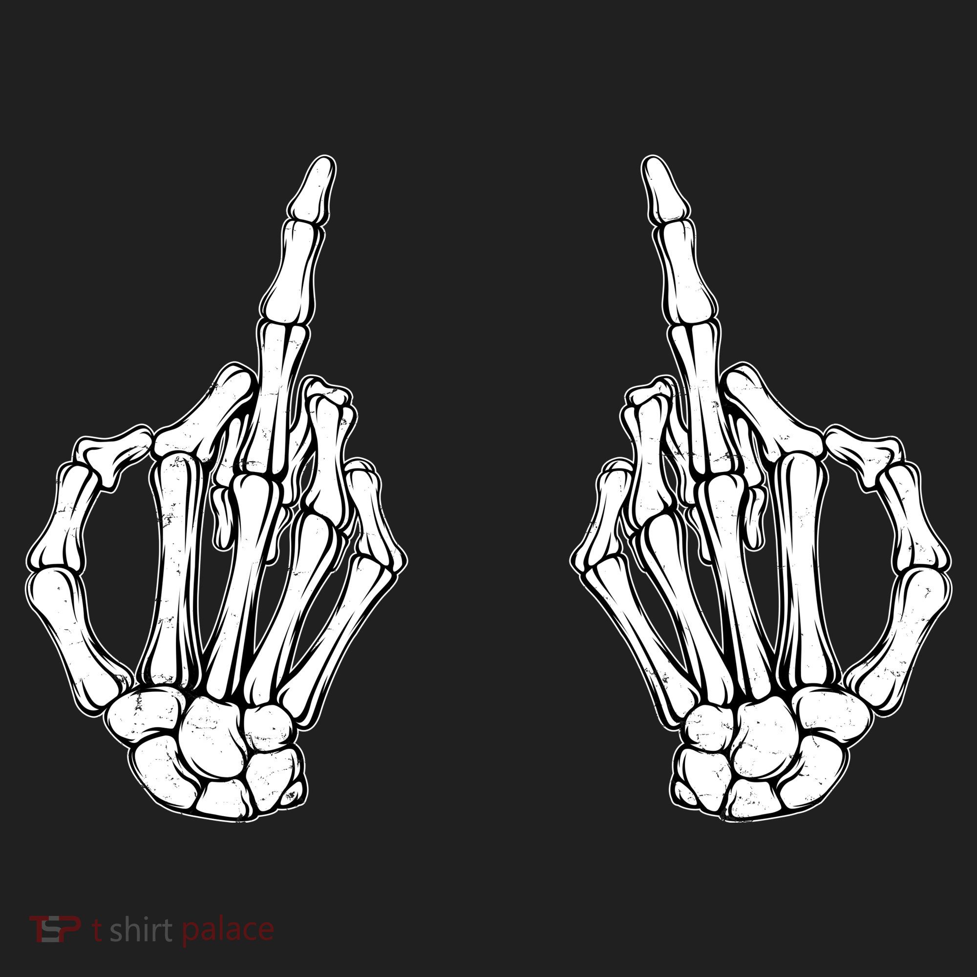 Funny Skeleton Bones Middle Finger Hands Beanie