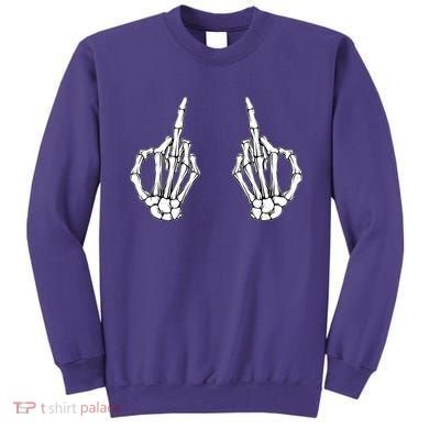 Funny Skeleton Bones Middle Finger Hands Sweatshirt