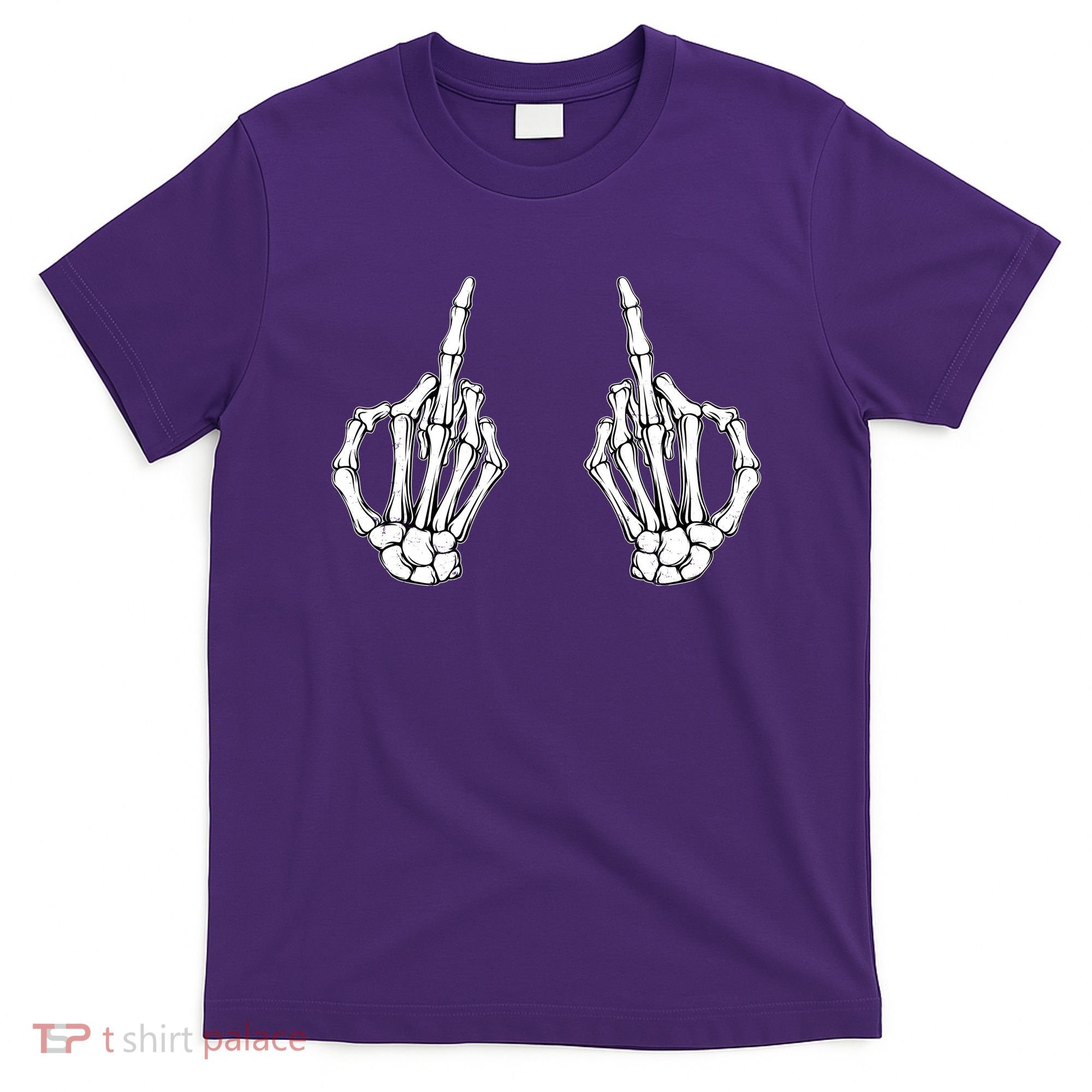 Funny Skeleton Bones Middle Finger Hands T-Shirt