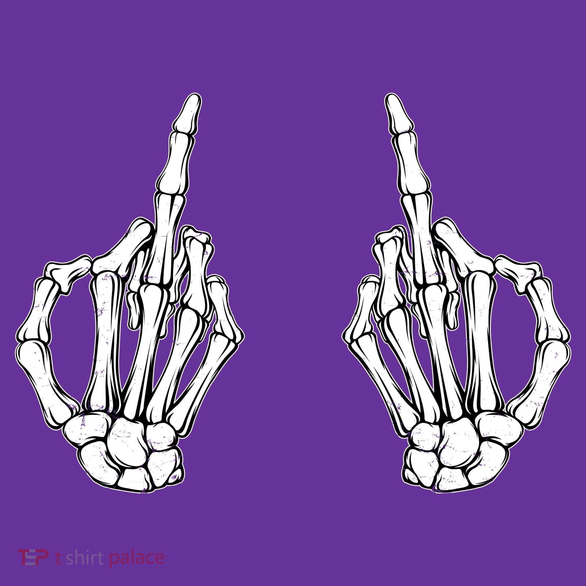Funny Skeleton Bones Middle Finger Hands Mousepad