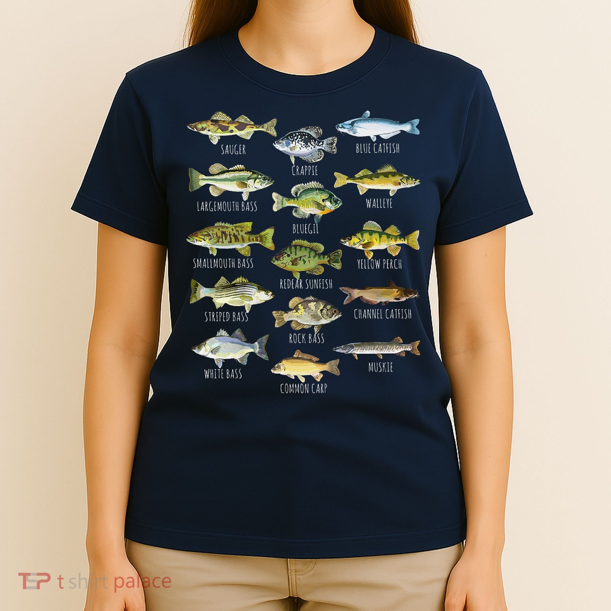 Fish Species Biology Types Of Freshwater Fish Fishing T-Shirt