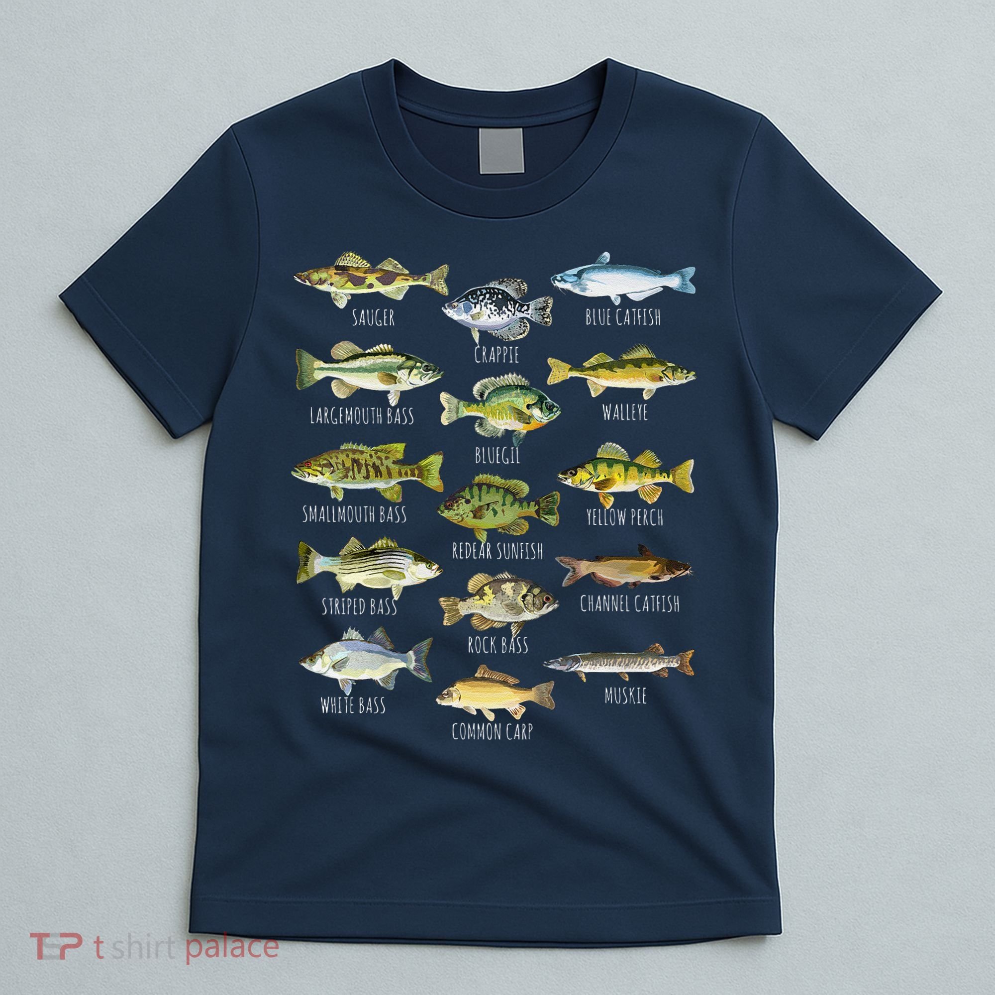 Fish Species Biology Types Of Freshwater Fish Fishing T-Shirt