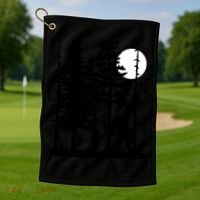 For Sasquatch Believers Gift Golf Towel thumb 1