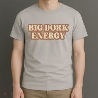 Funny Saying Big Dork Energy 70s Retro Style T-Shirt thumb 3