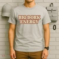 Funny Saying Big Dork Energy 70s Retro Style T-Shirt thumb 6