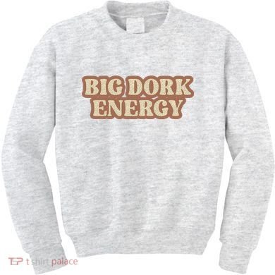 Funny Saying Big Dork Energy 70s Retro Style Kids Sweatshirt