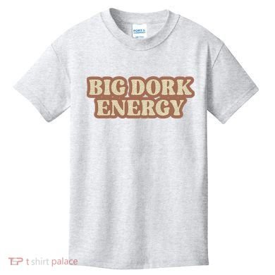 Funny Saying Big Dork Energy 70s Retro Style Kids T-Shirt