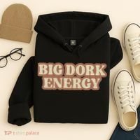 Funny Saying Big Dork Energy 70s Retro Style Hoodie thumb 4
