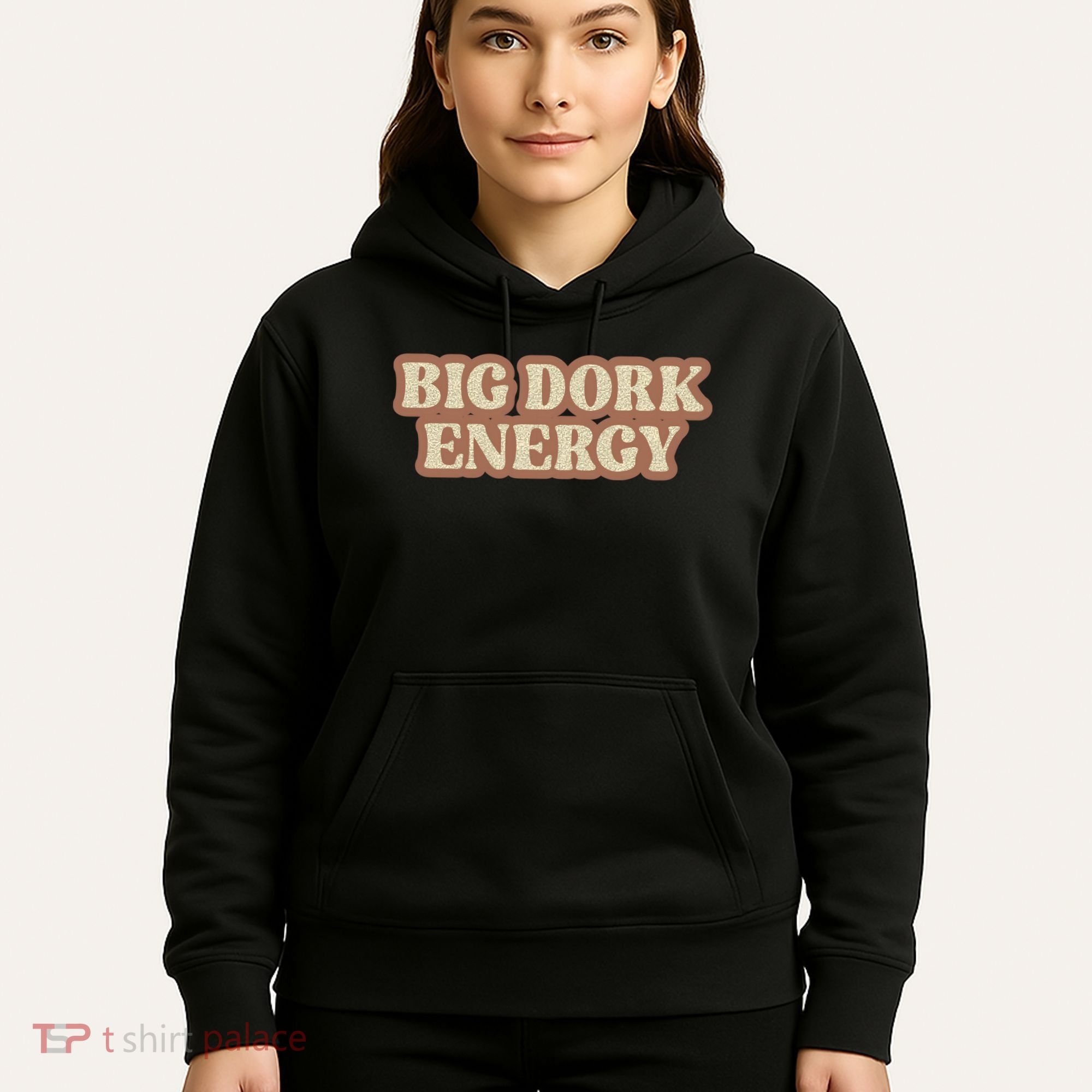 Funny Saying Big Dork Energy 70s Retro Style Hoodie