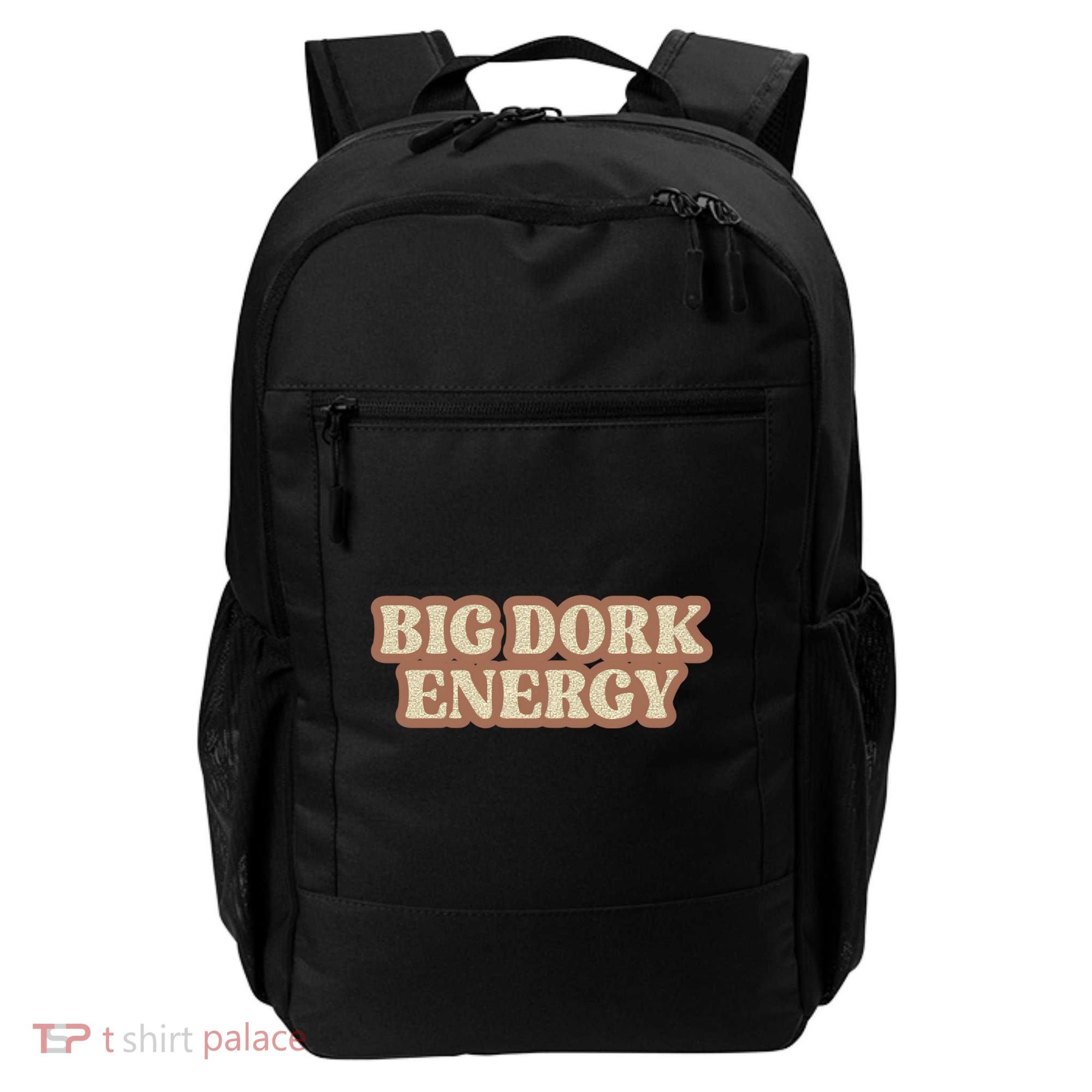 Funny Saying Big Dork Energy 70s Retro Style Backpack