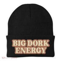 Funny Saying Big Dork Energy 70s Retro Style Beanie thumb 0