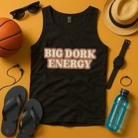 Funny Saying Big Dork Energy 70s Retro Style Tank Top thumb 4