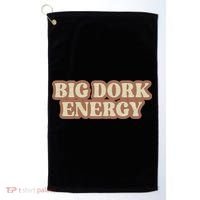 Funny Saying Big Dork Energy 70s Retro Style Golf Towel thumb 0