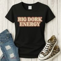 Funny Saying Big Dork Energy 70s Retro Style Women's T-Shirt thumb 3